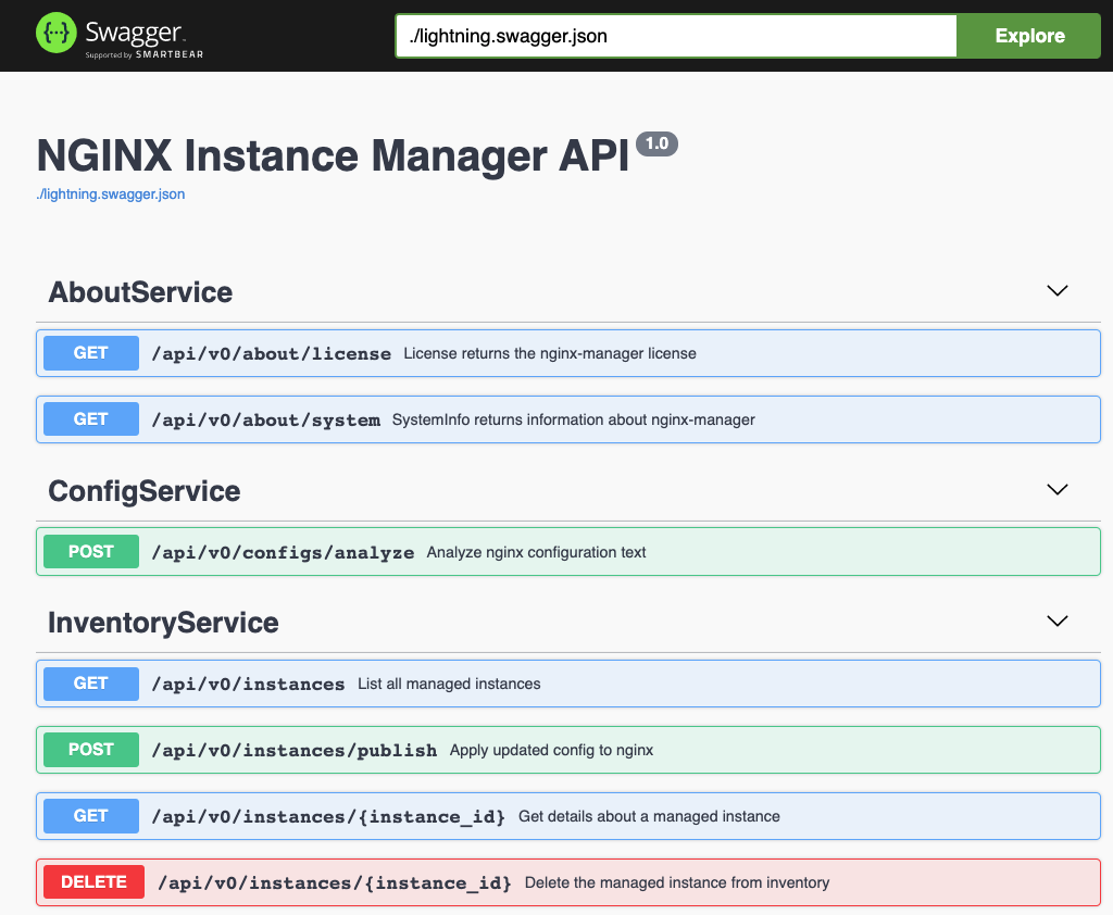 API for NGINX Instance Manager